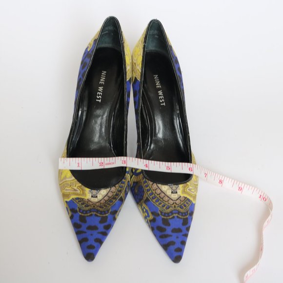 Nine West Blue and Yellow Heels - Picture 11 of 11